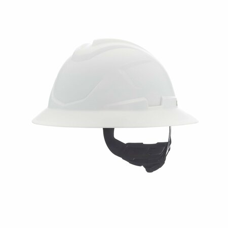 MSA SAFETY V-Gard C1 Full Brim, Non-Vented, Fas-Trac III, Type 1, Class E, White 10215837