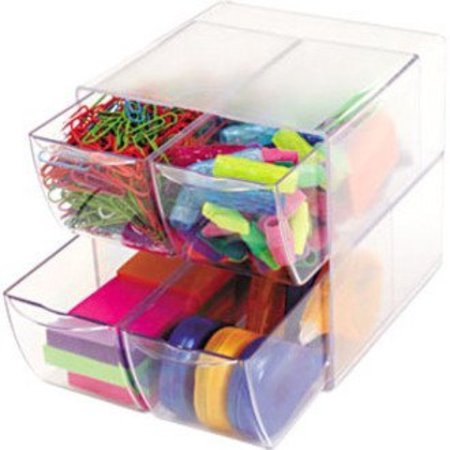 Deflecto Desktop Organizer, Clear, Plastic DEF350301