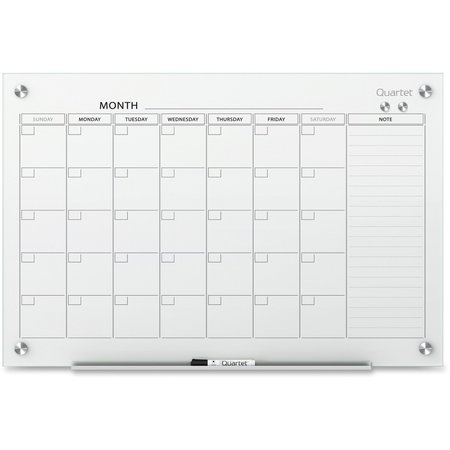 QUARTET 3ft.x2ft Glass Magnetic Calendar Board GC3624F