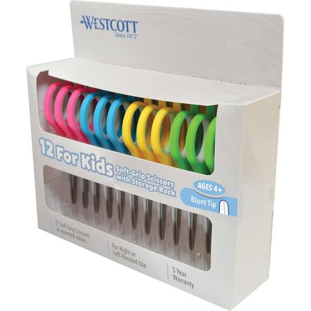 WESTCOTT Scissors, 5" Soft Handle - 12ea14726 Bulk Pack Display 15971