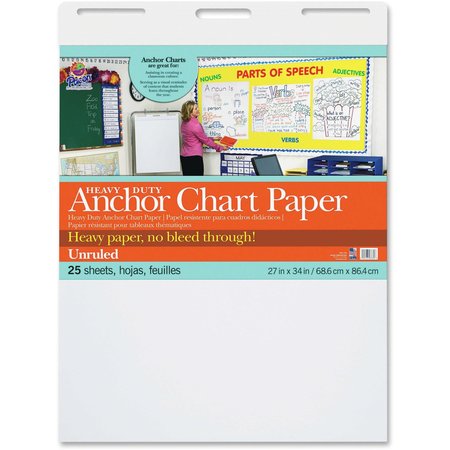 PACON Anchor Chart Paper, 25 Sheets, Plain, PK4 3370