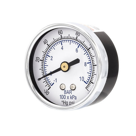 PIC GAUGES Air Gauge, 2", 30/0/150 psi, 1/4" CBM 102D-204CF