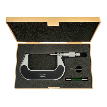 Mitutoyo Micrometer, Outside, 3-4", 0.001", Rt 102-332