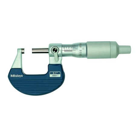 MITUTOYO Micrometer, Outside, 0-1", 0.0001", Rt 102-717