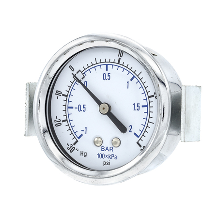 PIC GAUGES Air Gauge, 2.5", 30/0/30psi, 1/4"CBM, UClamp 103D-254CC