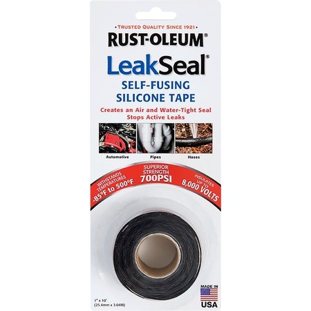 Leakseal Self-Fusing Tape, Silicone, 1" W, Black 275795