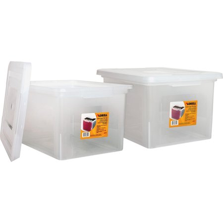 Lorell Letter/Legal Plastic File Box, PK2 68925BD