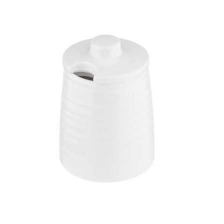 TABLECRAFT Sugar Jar/Lid, Melamine, White 10416