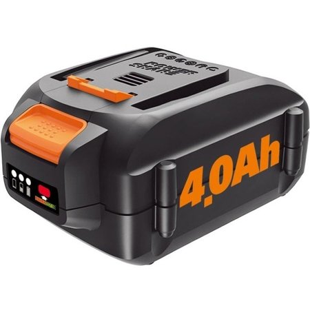 Worx Li-Ion Battery w/Indicator, 4.0Ah, 20V WA3578