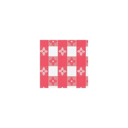 Carlisle Foodservice Tablecloth Check, 52"x52", Red 51515252SM001