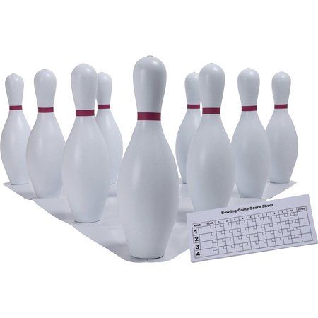 CHAMPION SPORTS Bowling Pin Set, Set of 10, Score Pad BP10