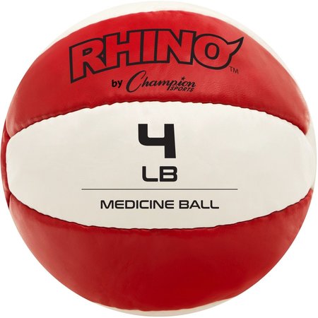 Champion Sports Leather Medicine Ball, 2kg, 8"D MB4