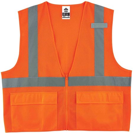 GLOWEAR BY ERGODYNE Vest, 8220Z, 4X/5X, Orange 8220Z