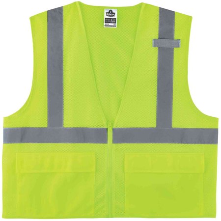 GLOWEAR BY ERGODYNE Vest, 220Z 4X/5X, Lime 8220Z