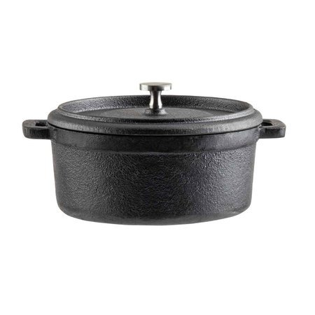 TABLECRAFT Cocotte/Lid, Cast Iron /SS Knob, 16 oz 10748