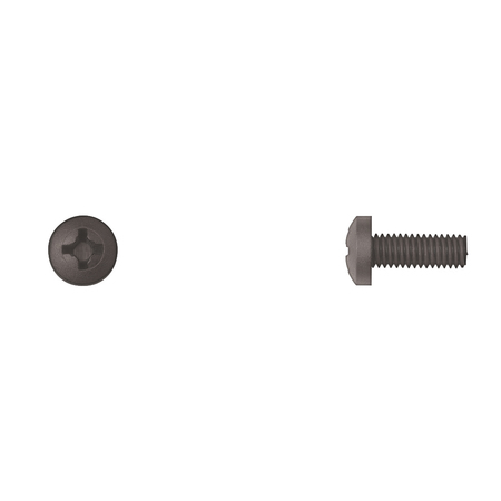 DISCO Blk Nyln License Screws 6-1.00X16mm Pan Hd Phllp PK100 10791PK