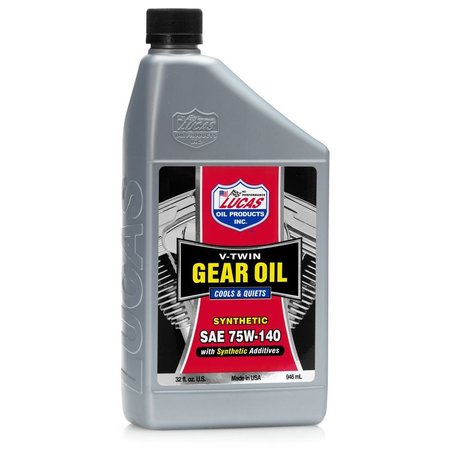 LUCAS OIL Synthetic Sae 75W-140 V-Twin Gear Oil, 1x 10796