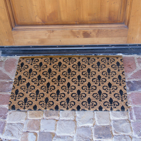 Rubber-Cal "St. Germaine" Fleur de Lis Door Mat, 18 by 30-Inch 10-106-008P