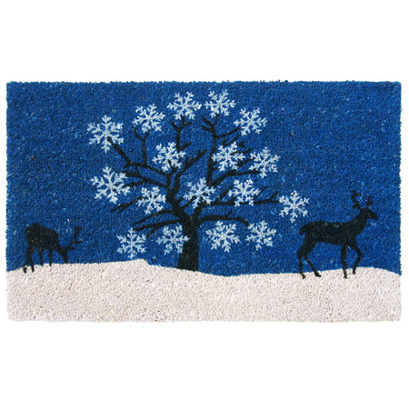 RUBBER-CAL "Blue Sky Holiday Doormat" Christmas Mat, 18 by 30-Inch 10-106-054
