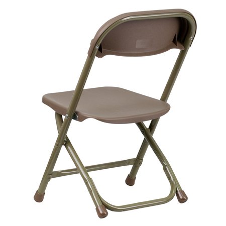 Flash Furniture Kids Brown Plastic Folding Chair 10-Y-KID-BN-GG