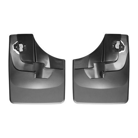 WEATHERTECH No Drill Mud Flaps, Black, 110044, Molded Plastic, Black 110044