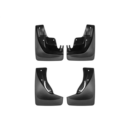 WEATHERTECH No Drill Mud Flaps, Black, 110058-120058 110058-120058