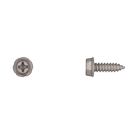 DISCO Sheet Metal Screw, M6 x 20 mm, Gray Stainless Steel Hex Head Phillips Drive 11133PK