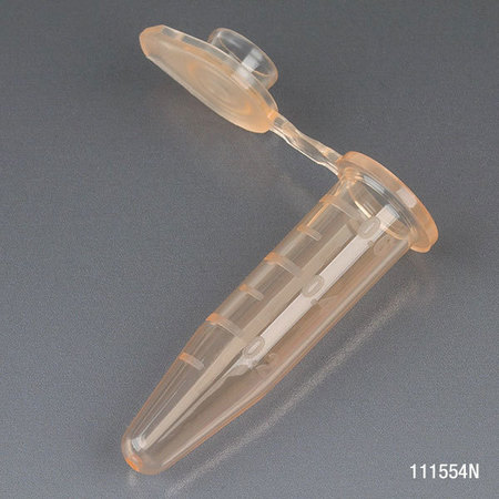 GLOBE SCIENTIFIC Microcentrifuge Tube, 0.5mL Pp, PK500 111554N