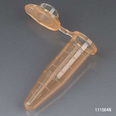 GLOBE SCIENTIFIC Microcentrifuge Tube, 1.5mL Pp, PK500 111564N