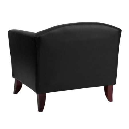 Flash Furniture BlackChair, 31"L29"H, Sloping, LeatherSeat, Hercules ImperialSeries 111-1-BK-GG