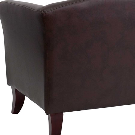 Flash Furniture BrownChair, 31"L29"H, Sloping, LeatherSeat, Hercules ImperialSeries 111-1-BN-GG