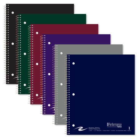 ROARING SPRING Case of Signature Collection Notebooks, Law Ruled, 1 Subject, 11"x9", 80 Sht, Asstd Cover Colors 11299CS
