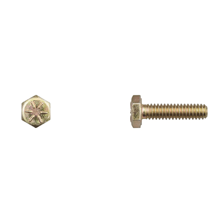 DISCO Grade 8, 1/4"-20 Hex Head Cap Screw, Zinc Yellow Steel, 1 in L 11453PK