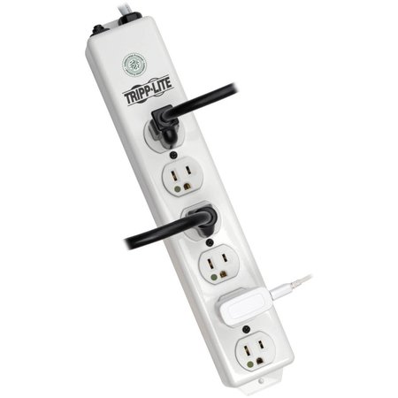 Tripp Lite Outlet Strip, 15A, 6 Outlet, 15 ft., White PS-615-HG