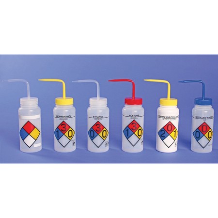 BEL-ART Bel-Art Scienceware Methanol 4-Color Safety-Labeled Wash Bottle F11716-0011