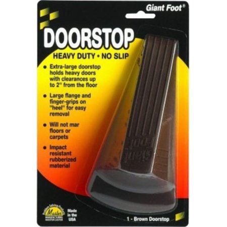 Master Caster Giant Doorstop, Nonslip Rubber, Brown 00964