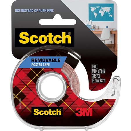 SCOTCH Poster Tape, Clear, 3/4" x 150" 109