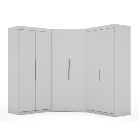 Manhattan Comfort Sectional Wardrobe Corner Closet, 4 Drawe 119GMC
