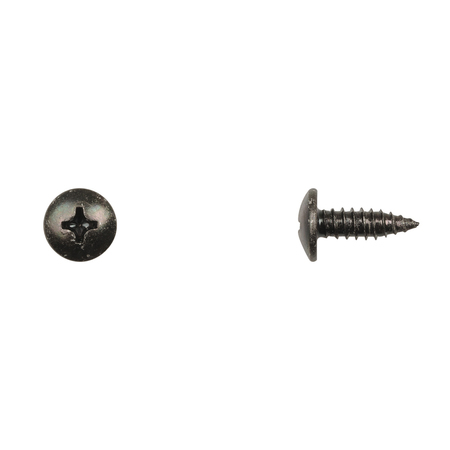 DISCO Blk License Plate Screws 14X3/4" Phllp Truss Head PK50 12137PK