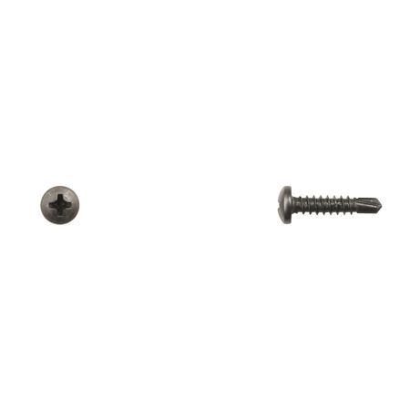 DISCO Blk Finish Pan Hd Tek Screws 8X3/4" Phllp #2 Tek Pnt PK100 12210PK