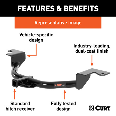 Curt Trailer Hitch, Ball Mount, Clss 2,122643 122643