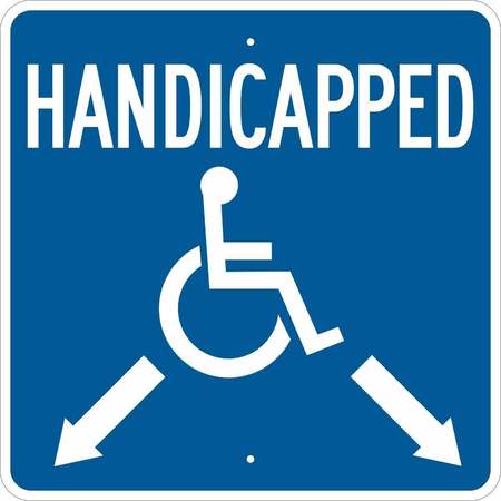 BRADY Handicap Parking Sign, 18"H, 18"W, Alum, 123875 123875
