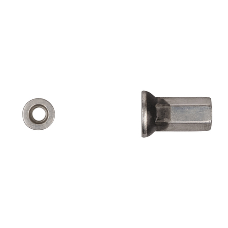 DISCO Nut Insert, M6-1.00 Thrd Sz, Hex, Steel, Zinc Plated 12444PK