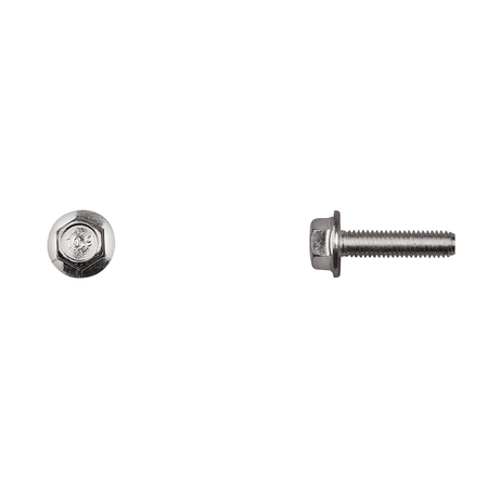 DISCO Class 10.9, M5-0.80 Flange Bolt, Bright Zinc Plated 20 mm L 12637PK