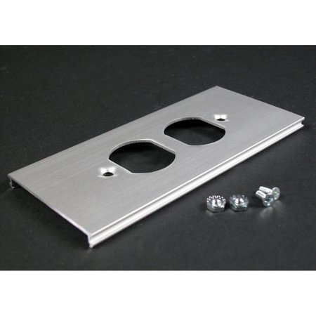 WIREMOLD Duplex Cover Plate, Gray, Aluminum AL3346D