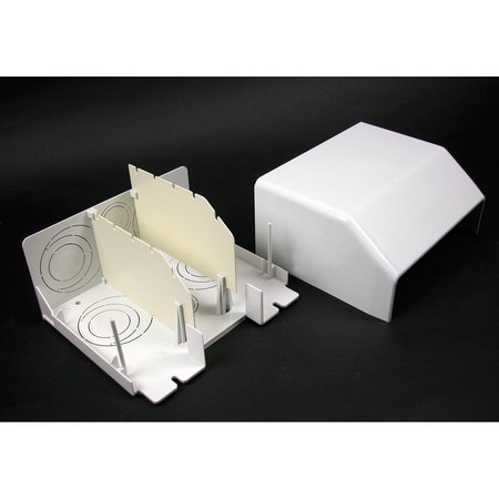 WIREMOLD Entrance End Fitting, Ivory, PVC 5510D