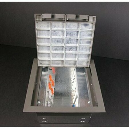 Wiremold Electrical Box, 115 cu in, Floor Box, 8 Gang AC10105-2