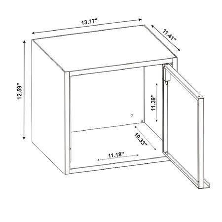 Manhattan Comfort Smart Floating Cube Cabinet in White 12GMC1