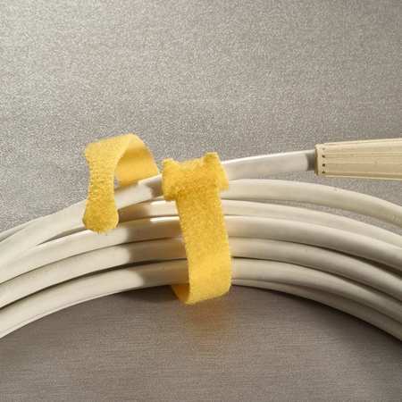Rip-Tie Hook and Loop Cable Tie, 1/2x8", PK100 Y-08-XRL-BK