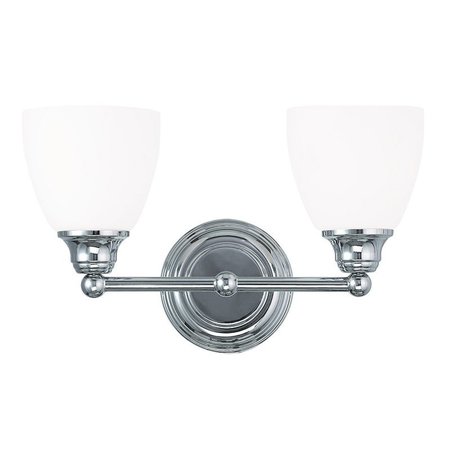 LIVEX LIGHTING Somerville 2 Light Polished Chrome Bath 13662-05